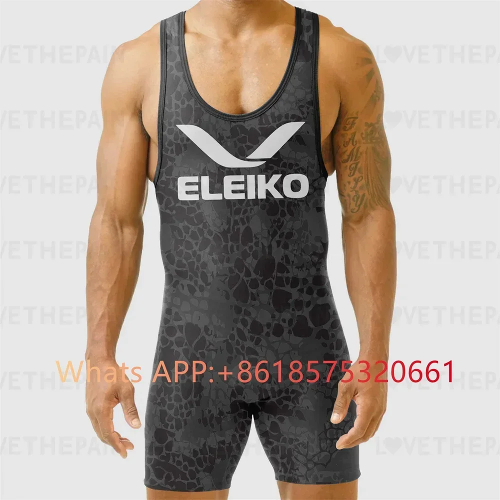 Running Gear Train - ELEIKO メンズ レスリング シングレット ユニフォーム アドバンスド