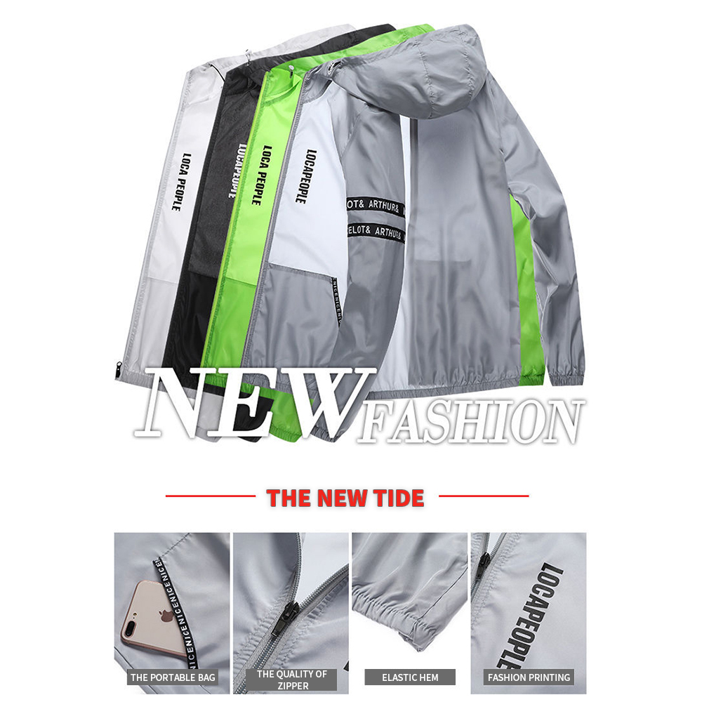 Running Gear Youth - 日焼け防止男性夏サイクリングジャケットスポーツカジュアルユースコート抗 UV アウトドアスポーツフィットネスラン列車長袖釣り