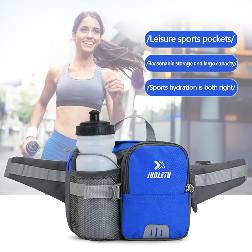 Running Gear Phone - ファニーパック ウエストバッグ 男女兼用 ランニングパック 電話や水筒ホルダー付き 調節可能なベルト