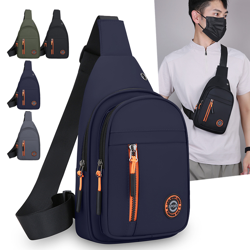 Running Gear Bag - チェストバッグ メンズ フロントクロスボディバッグ 防水スポーツスリングパック サイクリング ハイキング