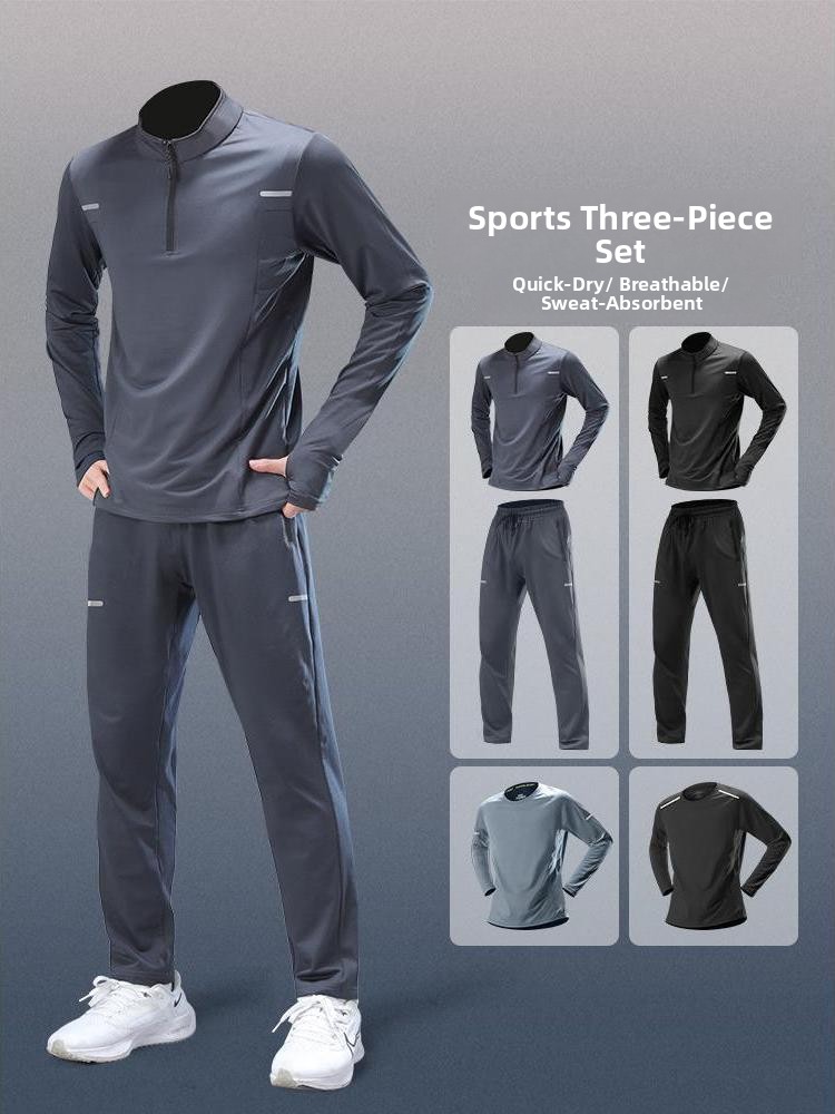 Running Gear Youth - メンズランニングスポーツスーツロングスベフィット服クイドライトレーニングギアアウトドアプロフェッショナルロングパンツユースカジュアルセット