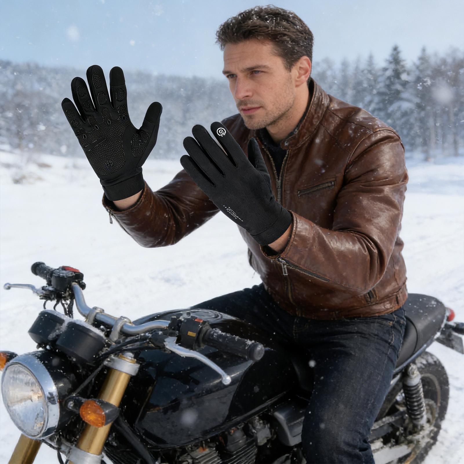 Running Gear In Cold Weather - フルフィンガー防寒グローブ 冬用サイクリンググローブ タッチスクリーン対応 スノーグローブ サイクリング ランニング