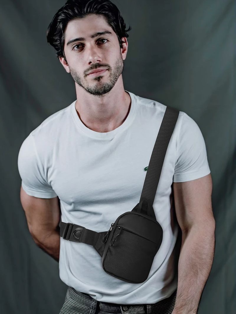 カジュアルメンズショルダーチェストバッグナイロン防水アウトド - Running Gear Bag のレビューと価格