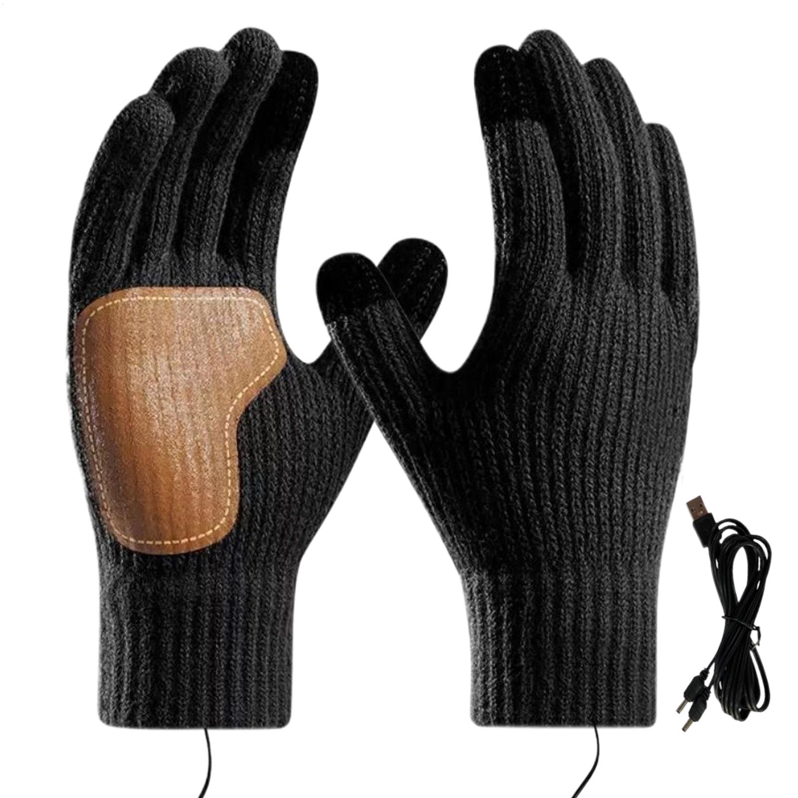 タッチスクリーン付きUSB加熱グローブ、スキー、ランニング用 - Running Gear In Cold Weather のレビューと価格