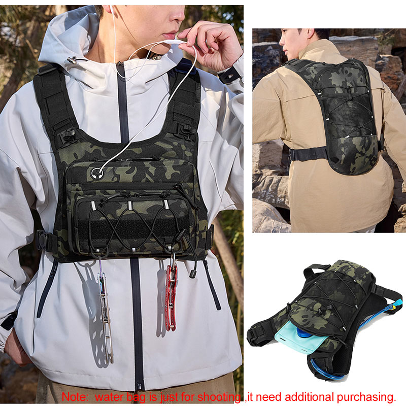 タクティカルバッグ フロントチェストリグベスト バックパック - Running Gear Bag のレビューと価格