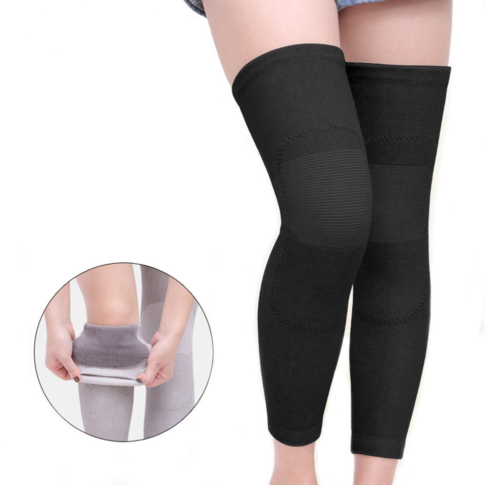 男性と女性のためのロングウォームニーパッド,竹炭,保護具,肘 - Running Gear For Knee Pain のレビューと価格