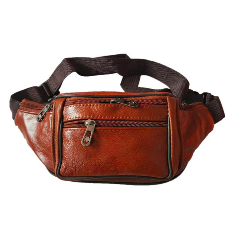 レザーメンズウエストチェストバッグ薄型アウトドアスポーツポー - Running Gear Bag のレビューと価格